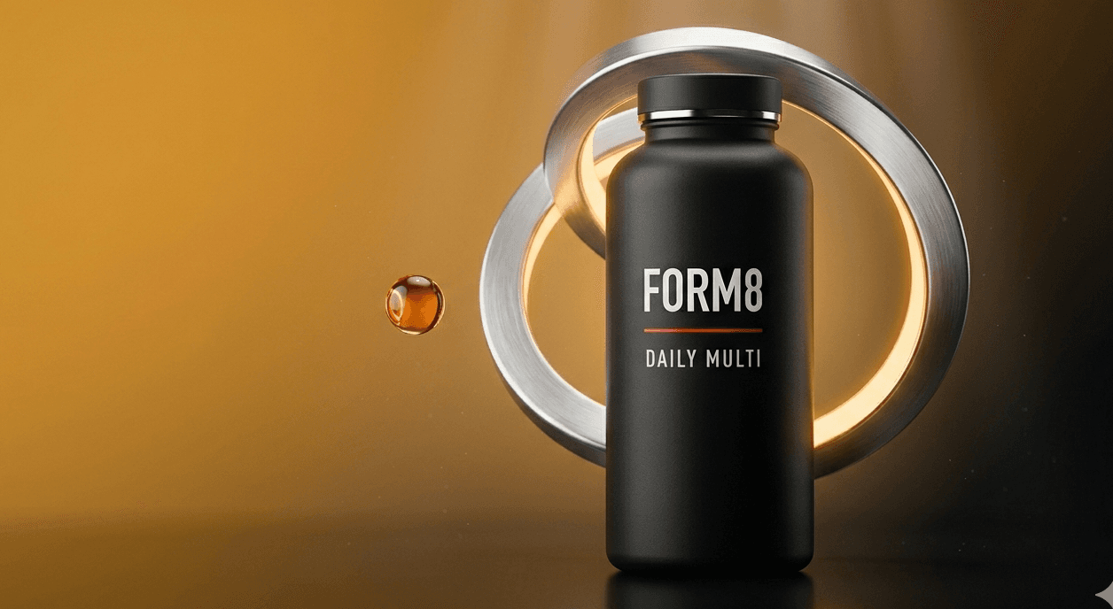 Form8 Daily Multi bottle on amber background